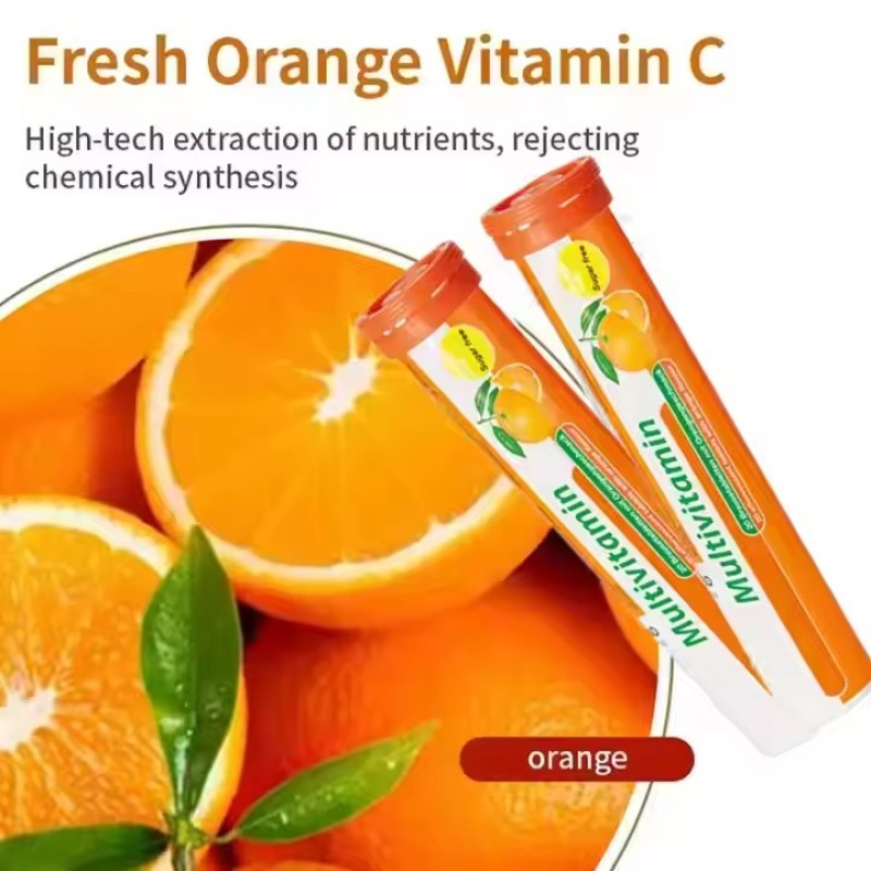 Superfood Multivitamins Vitamin C Effervescent Tablets Immune Organic Orange Effervescent Tablets With Minerals