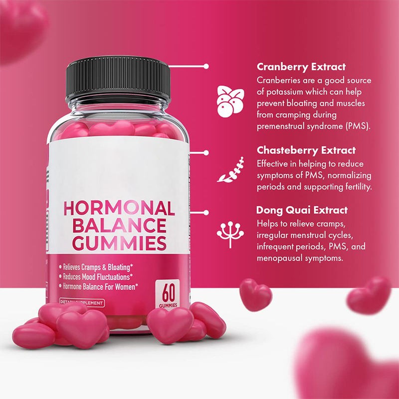 OEM Maca Root & Ashwagandha Libido Gummies for Women - Hormone Balance, Sugar-Free Vegan Desire Booster