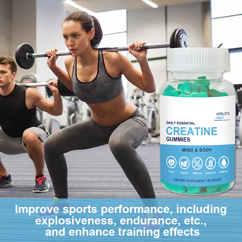 Sugar-Free Creatine Gummies 5000mg - Pre Workout Supplement with Creatine Monohydrate