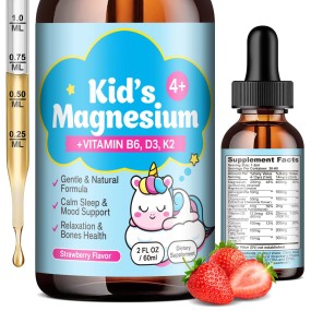 Magnesium Citrate & Glycinate Liquid Drops for Relaxation and Stress Relief  Liquid Mag Blend