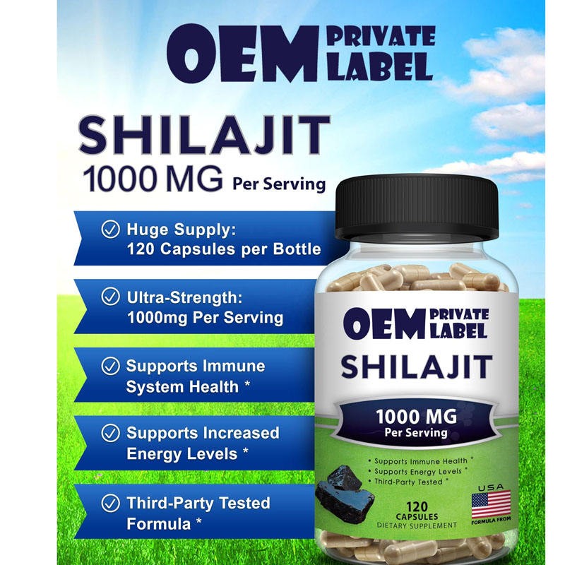 Shilajit Capsules - Fulvic Acid Rich Resin Extract for Cellular Energy & Detox