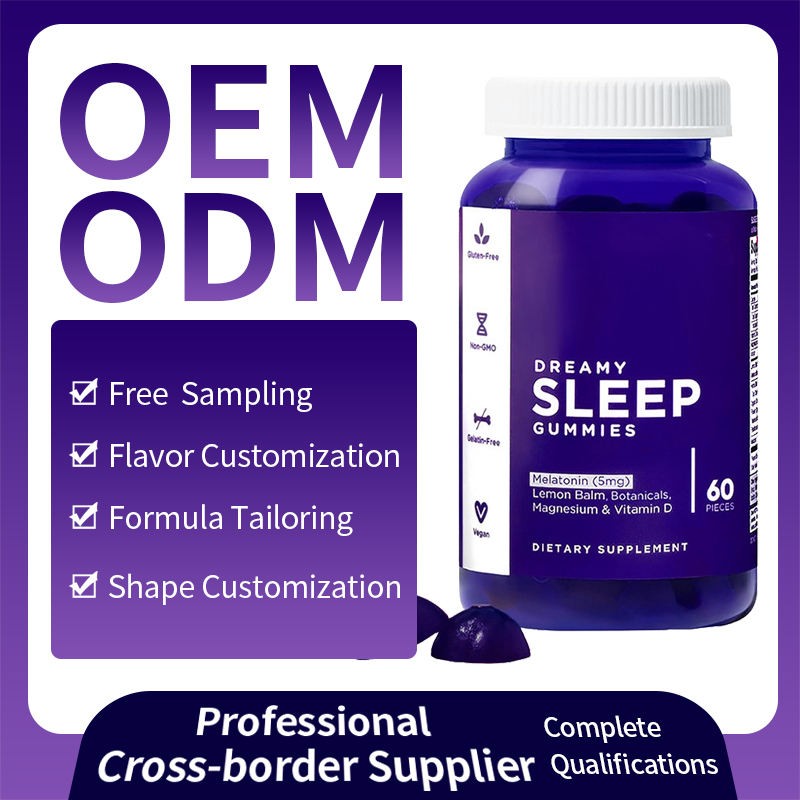 Dual-Color Herbal Melatonin Sleep Gummies for Adults with Relaxation Support Not for Pregnant Women