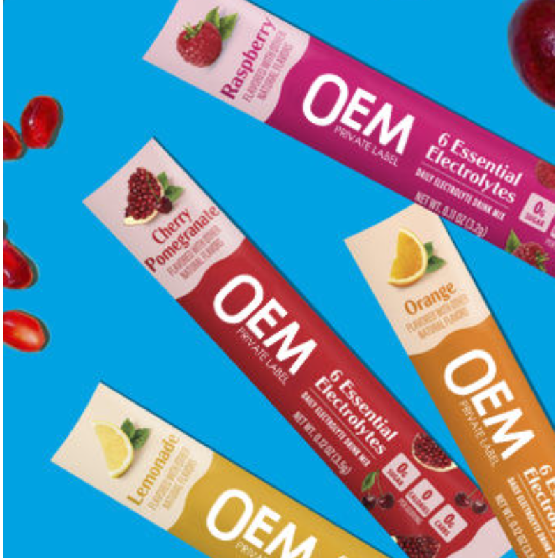 Private Label Vitamin Sport Nutrition Powder Low Sugar Electrolyte Drink Hydration Powder Packets With Electrolytes Minerals