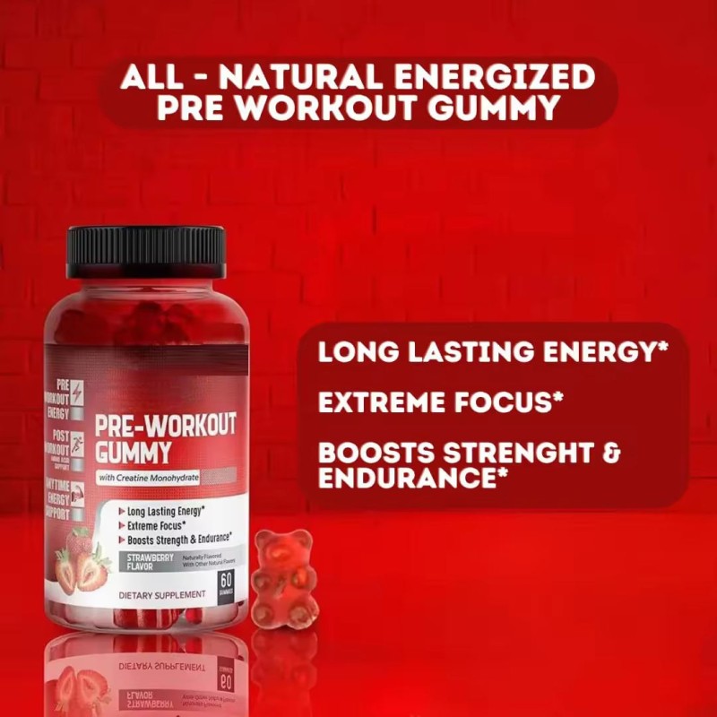 Creatine Monohydrate Gummies - Fast-Dissolving Pre-Workout Muscle Fuel with Electrolyte Synergy