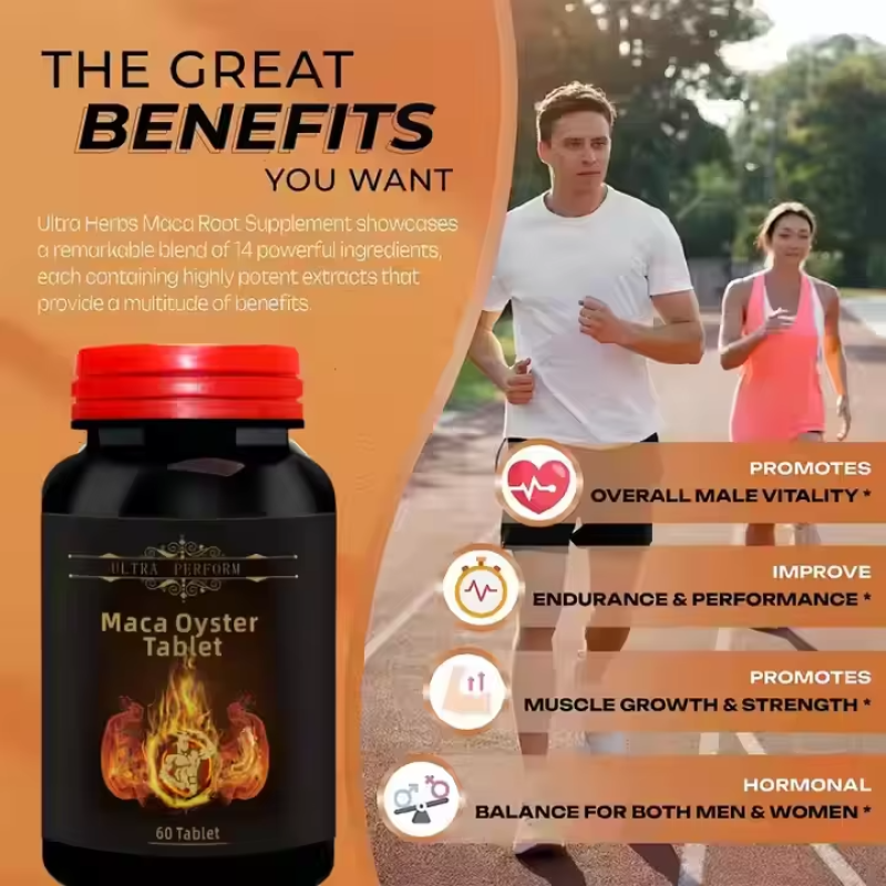 Wholesale Maca Root Capsules Energy Booster Supplements Enhanced for Men for Adults