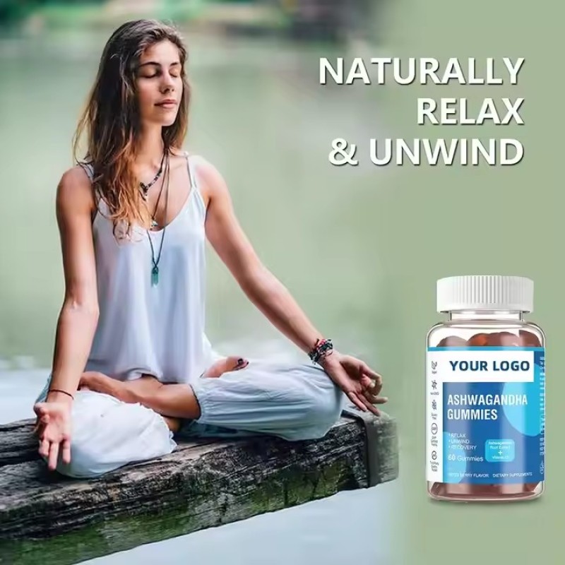 Oem Sugar Free Gummies Ashwagandha  Gummies Health Food Maca Ksm-66  Antistress Calm Gummies