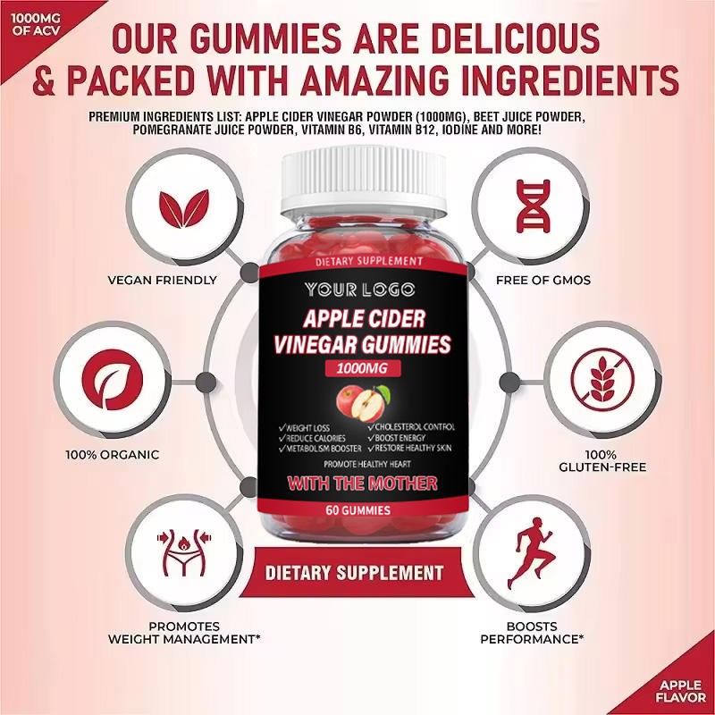 Natural Organic ACV Keto Gummies with Vitamin B12 - Weight Loss Metabolism Booster Digestion Support for Adults Vegetarian