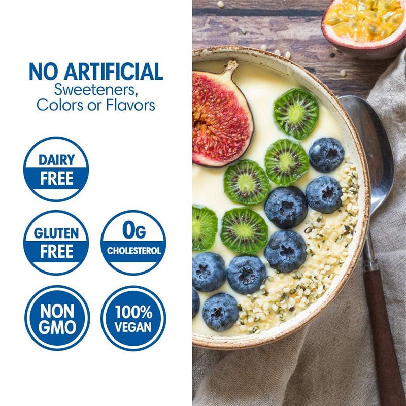 All-Natural Vegan Protein Supplement - Probiotics & Fiber, Gluten-Free & Dairy-Free, Meal Replacement Shake