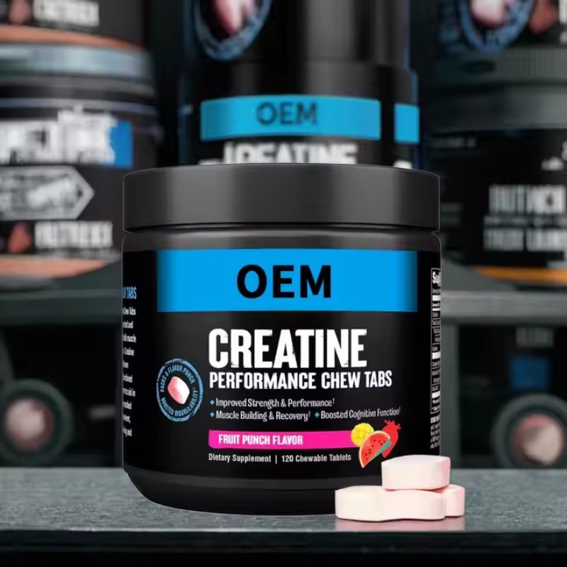 Manufacturer-Supplied Creatine Chews Tablets for Adults Cross-Border Supply Supported for Sports Nutrition