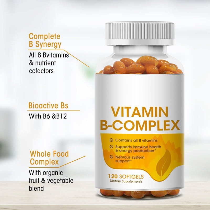 Softgels B Vitamin Complex to Promote Brain Health Food Supplement Softgels Multivitamin Brain Development