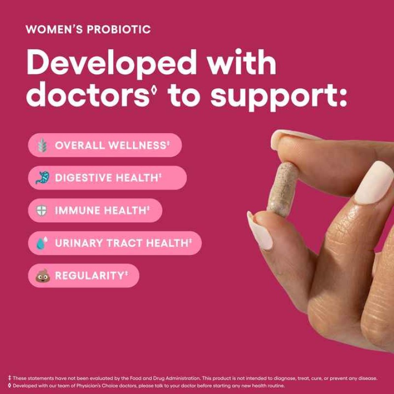 Organic Cranberry Vaginal Probiotics Capsules PH Balance With Prebiotics Blend Women Healthy Flora