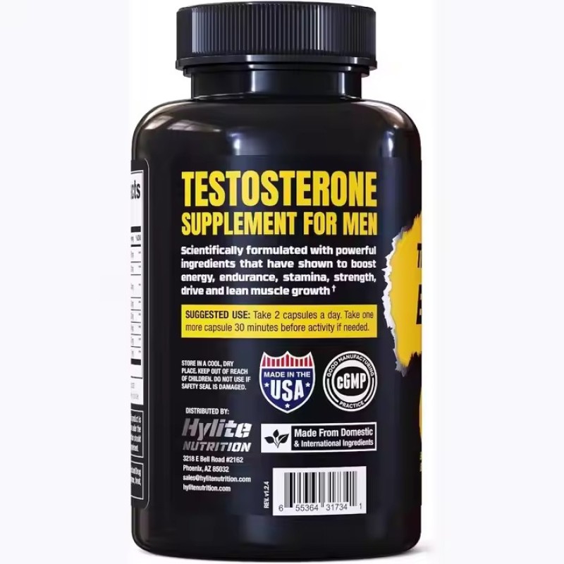 High Quality Men's Natural Test Booster Supplement Capsules Private Label Flavor
