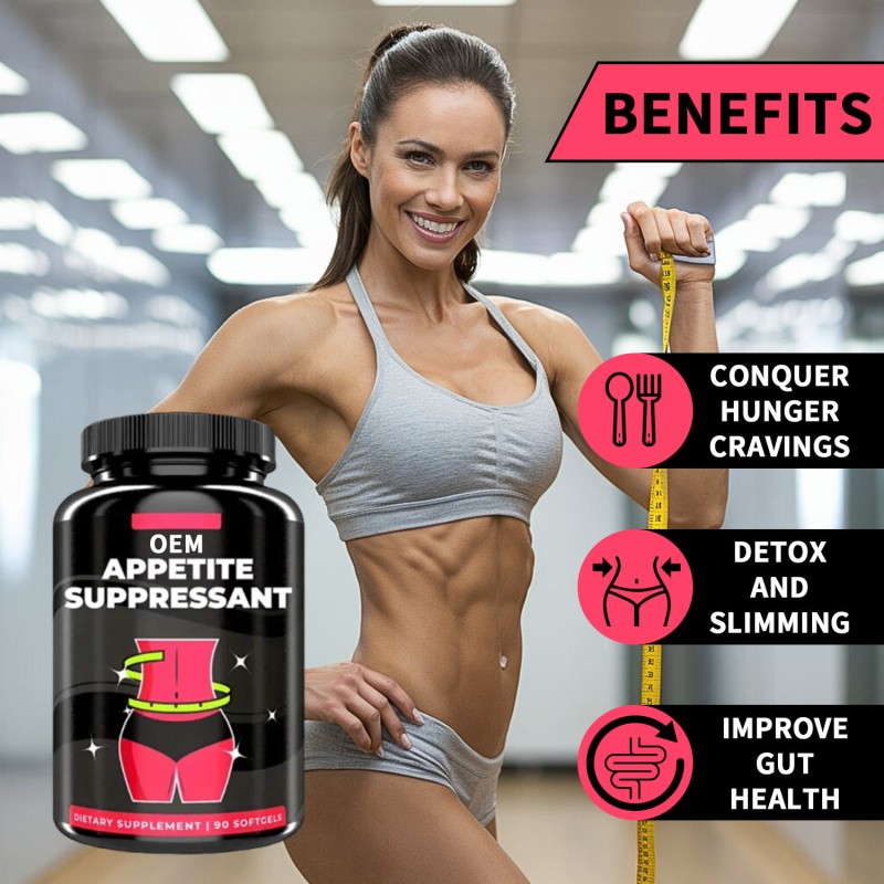 Glucomannan Appetite Suppressant Softgels Fat Burner & Weight Loss Dietary Fiber Supplement for Adults Fitness Control Hunger