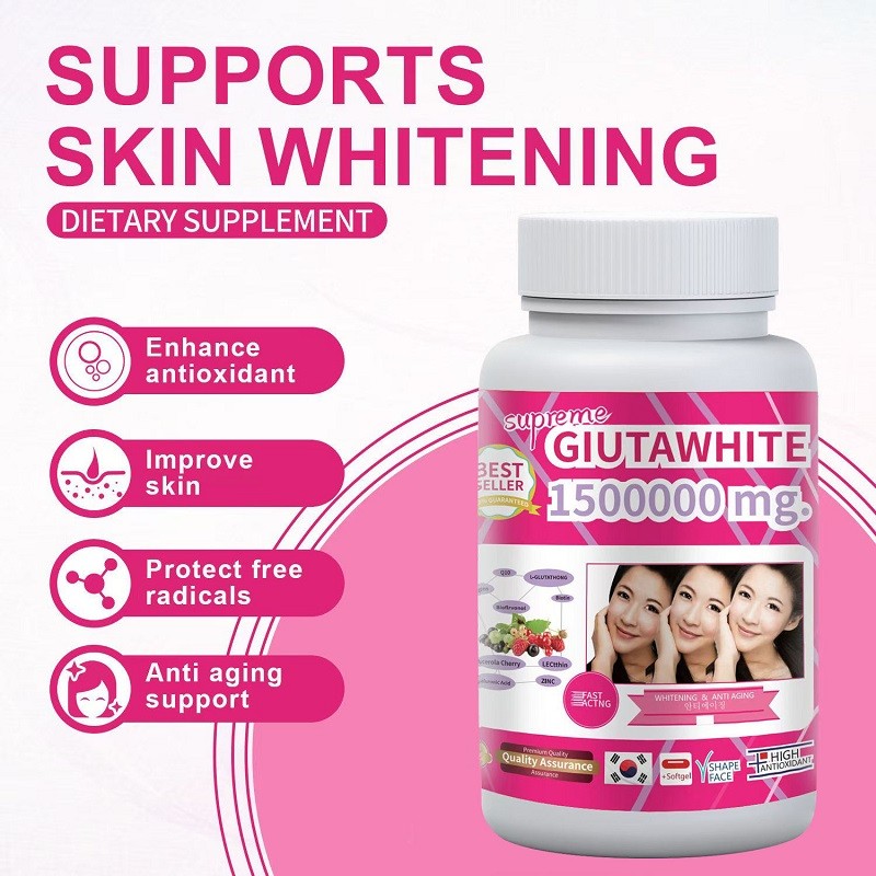 Gluten-free White Soft Capsules Effective Collagen Whitening Supplement Improve Skin Tone and Remove Spots