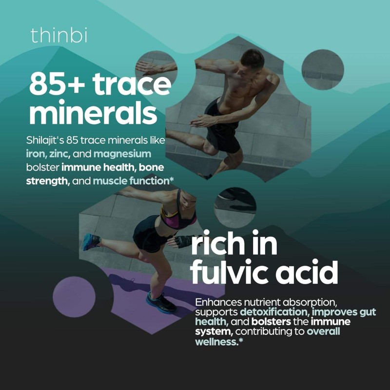 Pure Himalayan Shilajit Resin Capsules 90 Count - Energy Booster & Vitality Supplement for Men's Health