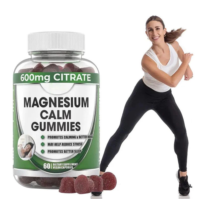 Calcium Magnesium Glycinate Gummies with Multi Vitamins for Relaxation and Bone Support 60 Gummies