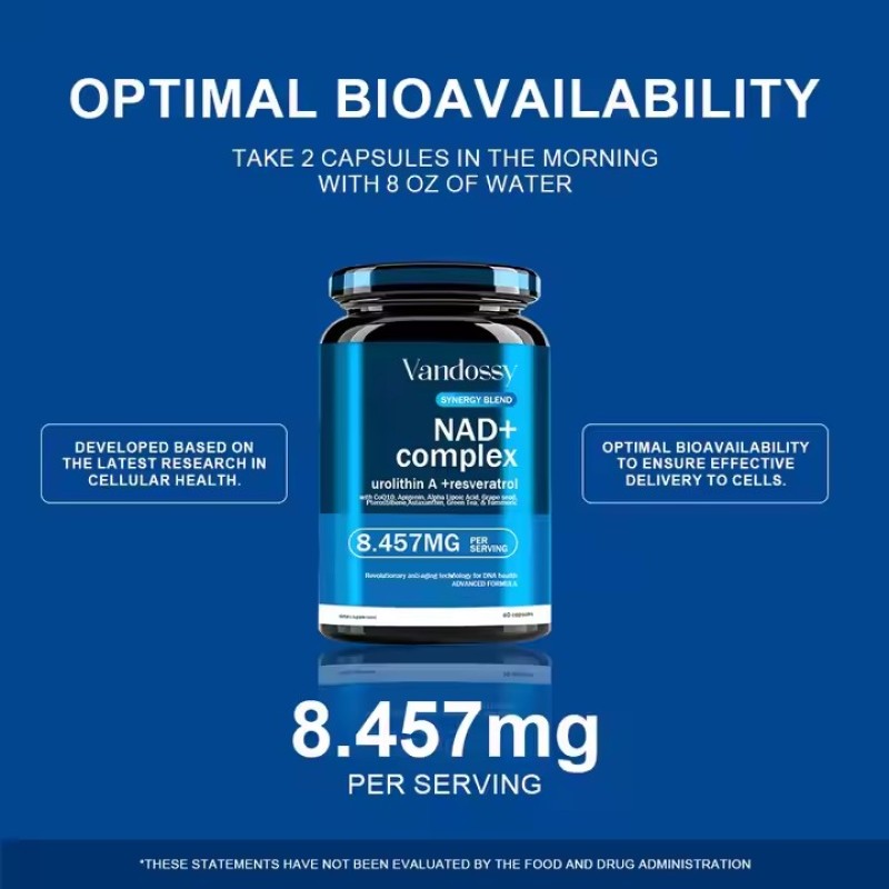 NAD+ Coenzyme Q10 Astaxanthin Nicotinamide Resveratrol Capsules  Quercetin Boost Support for Energy Metabolism