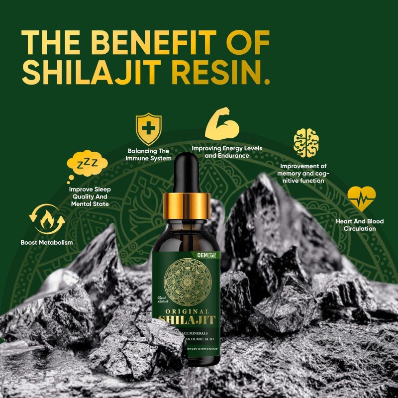 Pure Organic Himalayan Shilajit Resin Liquid Drops for Memory Enhancement & Brain Boost