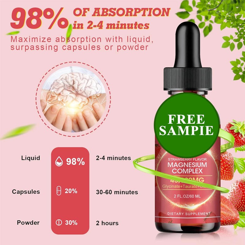 Magnesium Complex Supplement Vitamins Citrate Glycinate Magnesium Liquid Multivitamin Supplement