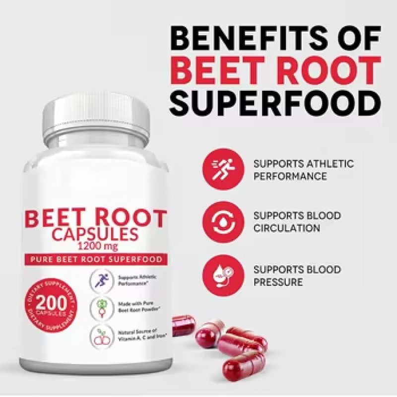 OEM Beetroot Extract Powder Capsules Natural Energy Vitality Support for Adults Beauty Products Pills Dosage-Not Pregnant Women