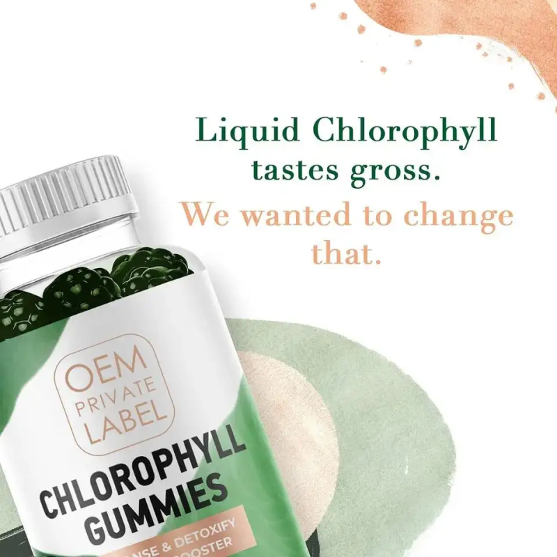 Custom OEM Chlorophyll Gummies - Sugar-Free Immune Support & Detox Supplement