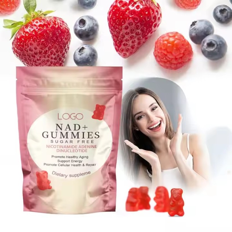 NAD+ Supplement Sugar-Free Organic Gummies with Vitamin B3 Niacinamide Boosts Energy Regeneration for Adults Newborns Excluded