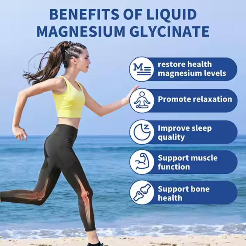 High Absorption Magnesium Glycinate Citrate Liquid Drops for Sleep and Stress Relief - Wholesale Healthcare Supplement