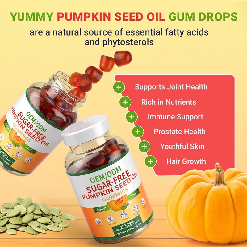 High-quality Sugar-free Pumpkin Seed Oil Hair Growth Glue, Pumpkin Seed Oil, Prostate Health Glue