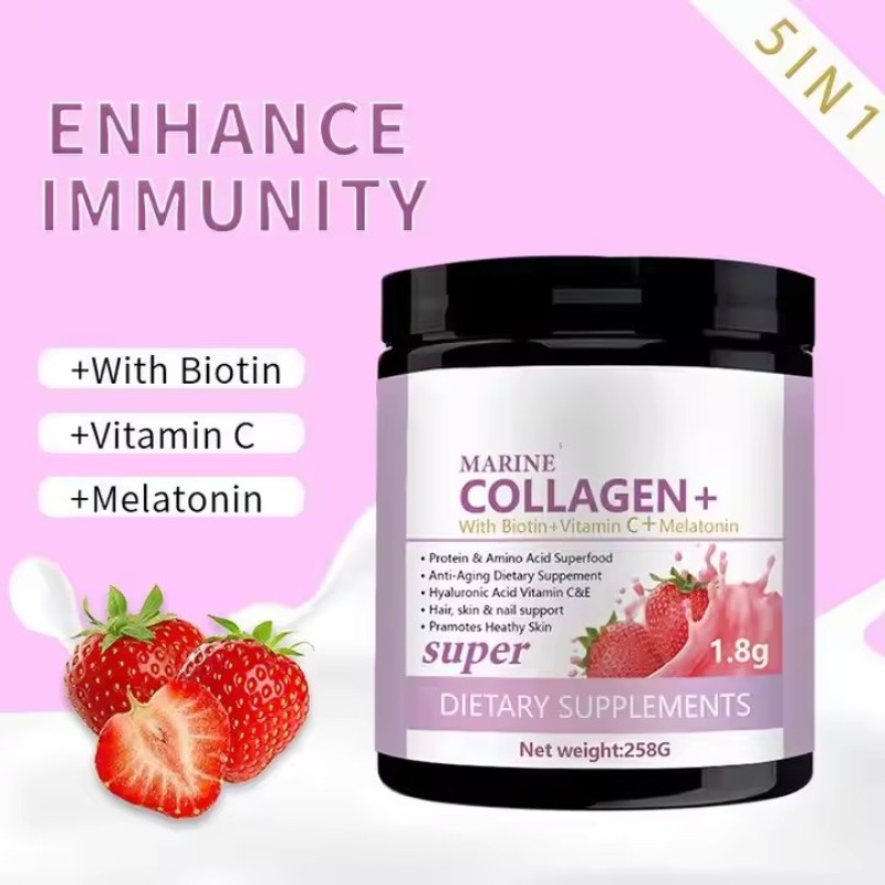 Skin Whitening Brightening Collagen Powder Hyaluronic Acid Vitamin C Skin Hair Nail Support Best Collagen Powder