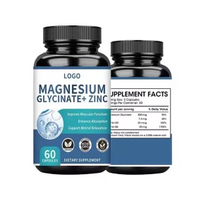 OEM Calcum Magnesium and Zinc Complex Pills Supplement Magnesium Glycinate Capsules with Zinc