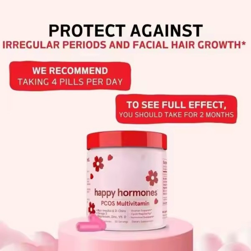 Women's Happiness Hormone Supplements Vitamin Omega 3 Rich Capsules to Boost Hormone Levels for Adults & Pregnant Women