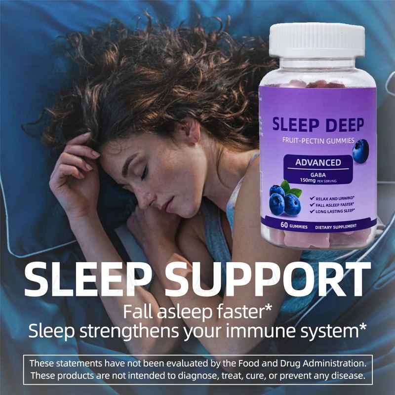 Herbal Supplements for Deep Sleep Support Sleep Well Melatonin Gummies with GABA Magnesium Natural Botanicals