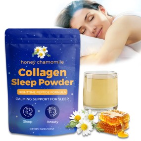 Private Label 300g Collagen Beauty Sleep Powder with Melatonin for Adult Hair Skin Nails Joints Not for Pregnant Women Teenagers