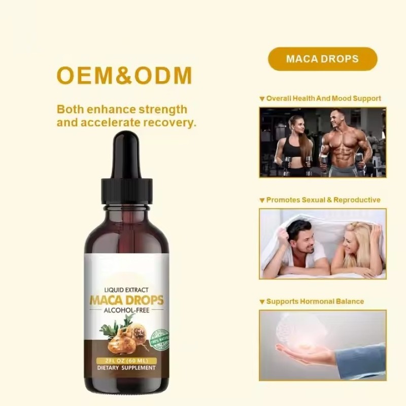 Natural Plant Herbal Extracts to Enhance Men's Endurance and Energy to Improve Sex Oral Liquid Maca Root Drops