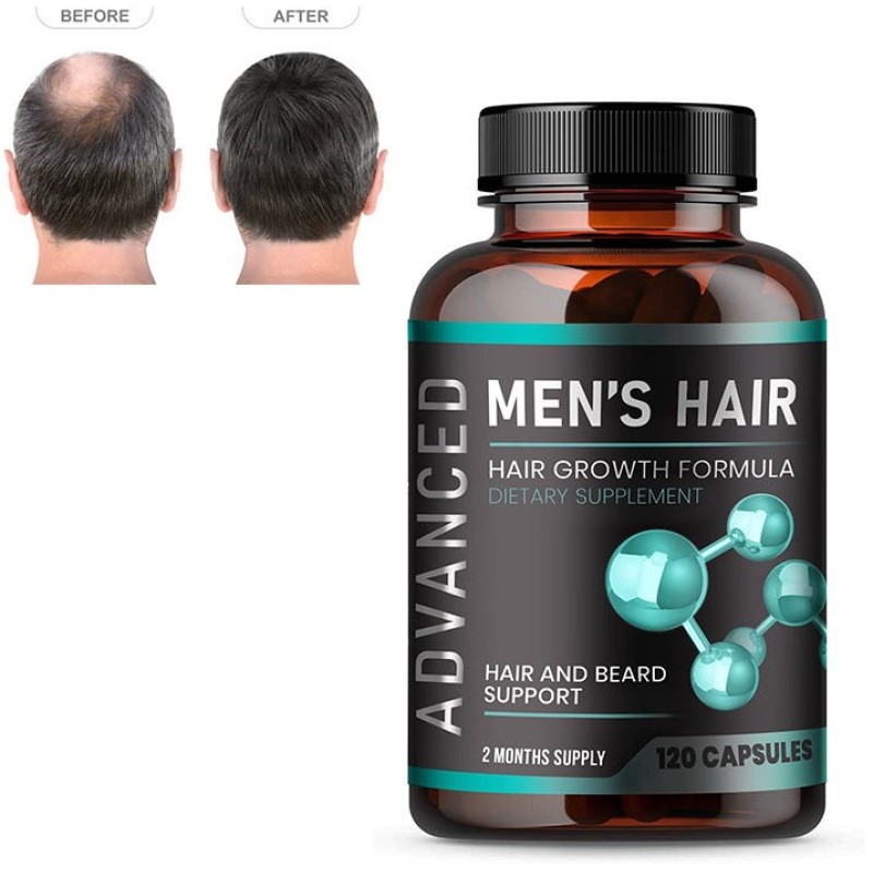Clinically Proven Hair Growth Capsules for Men with 5000mcg Biotin and Saw Palmetto for Thicker Stronger Hair