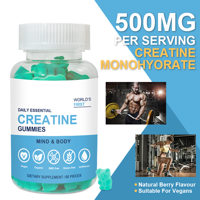 Sugar-Free Creatine Gummies 5000mg - Pre Workout Supplement with Creatine Monohydrate