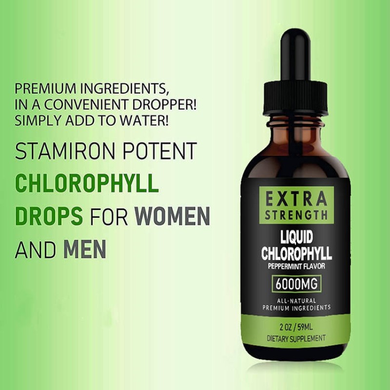 Pure Chlorophyll Drops - Private Label, Vegan Liquid Supplement for Energy & Detox
