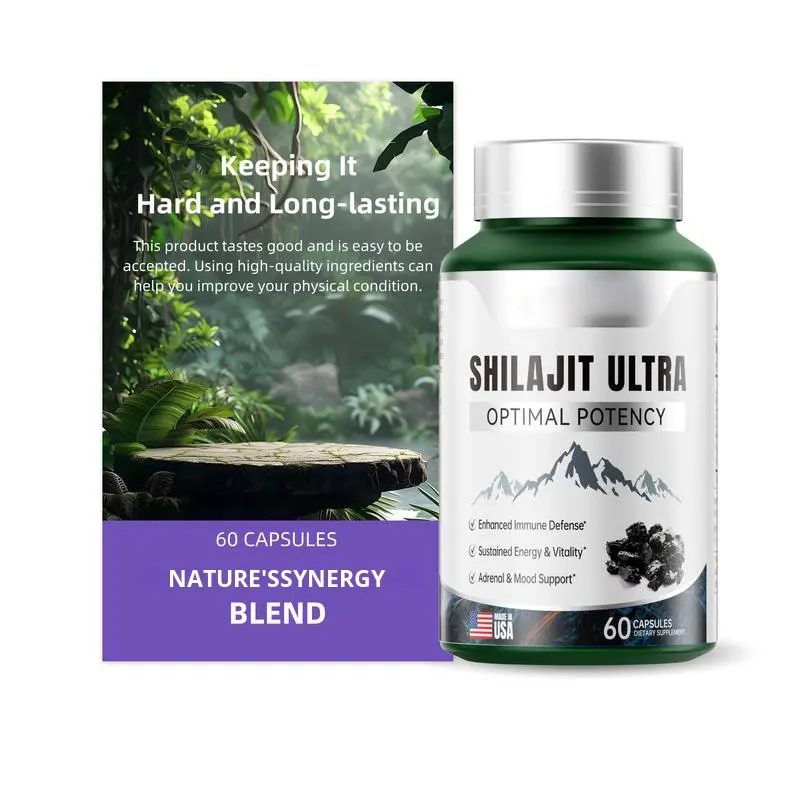 Hot Sale Premium Shilajit Capsules - 60 Capsules, Free Shipping, Wholesale Factory Direct for Adults