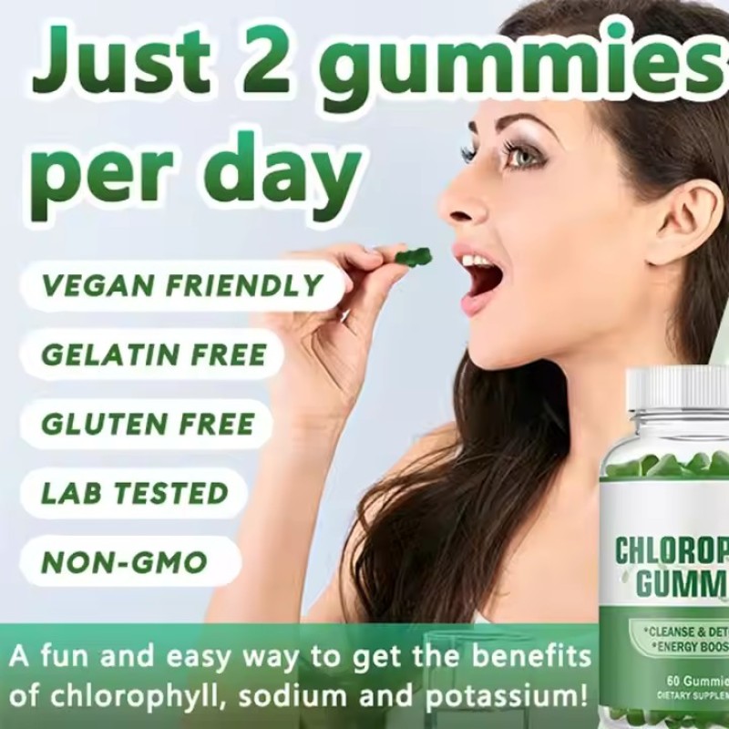 Natural Chlorophyll Soft Candy Energy Enhancer Immune Support Internal Deodorant Detox Quick Absorption