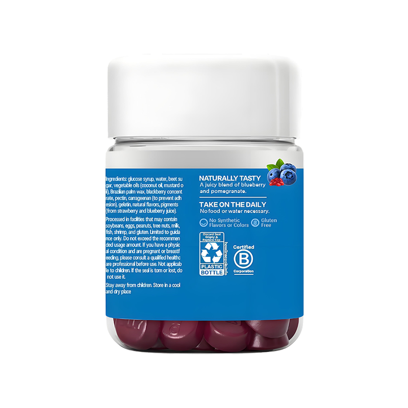 Hyaluronic Acid Collagen Protein Sea Buckthorn Soft Candy for Beauty Herbs Supplement to Moisturize Skin Not for Pregnant Women