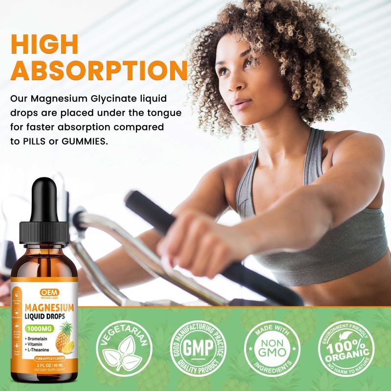 Magnesium Citrate Liquid Drops - Nerve & Muscle Support Supplement for Calm & Relaxation