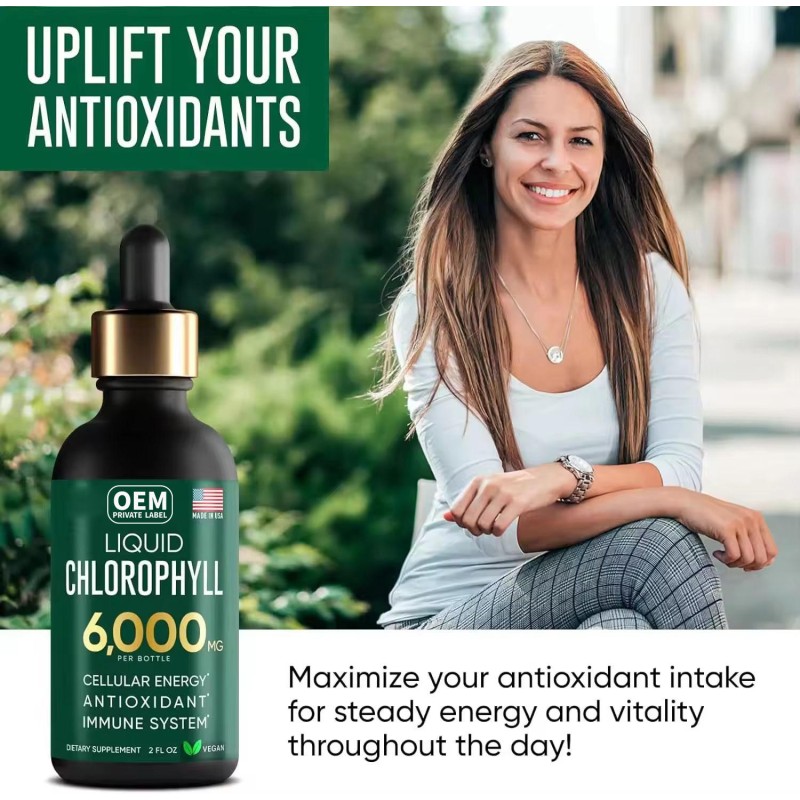 OEM Private Label Herbal Chlorophyll Drink 6000 mg with Vitamins & Minerals