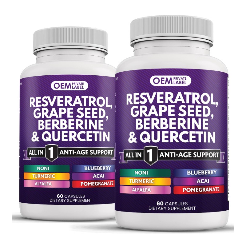 OEM  Liposomal NAD+ Capsules with 1500mg NAD and Resveratrol for Cellular Health Support