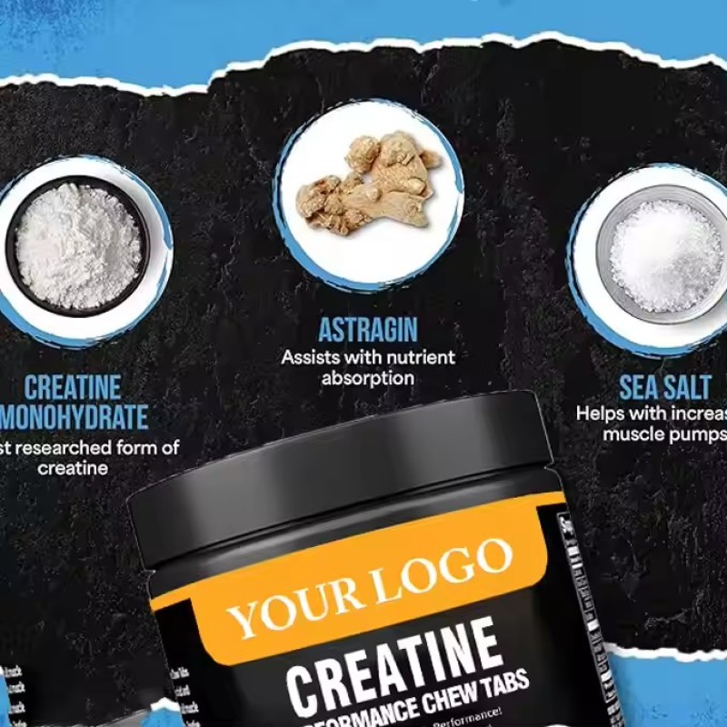 Vegetarian Creatine Monohydrate Exercise Supplement Creatine Tablets Before Chewing to Improve Absorption