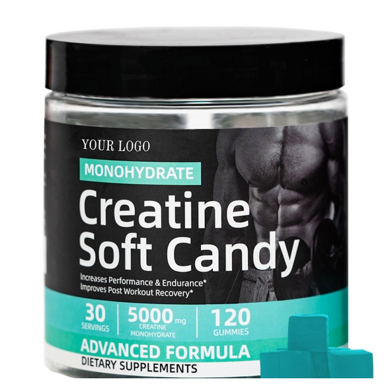 Health Care Creatine Monohydrate Gummies 5g Pre Workout Vegan Private Label for Muscle Strength and Athletic Performance