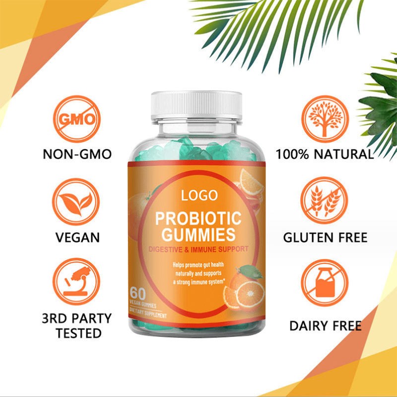 OEM/ODM Probiotic Gummies for Gut Health Support - Sugar Free Digestive Enzymes Supplement for Adults
