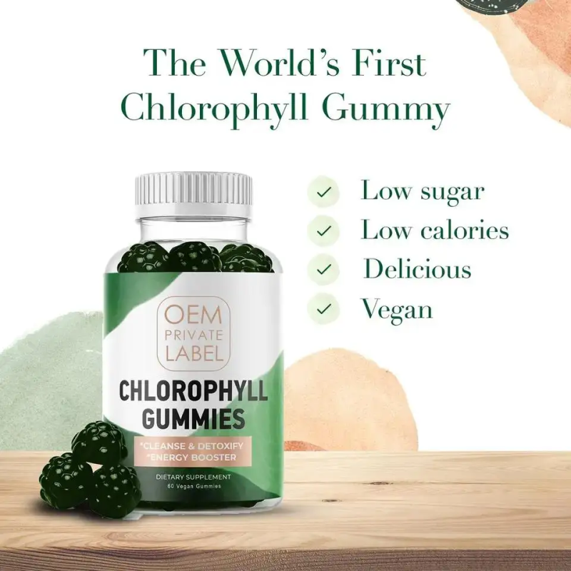 Custom OEM Chlorophyll Gummies - Sugar-Free Immune Support & Detox Supplement