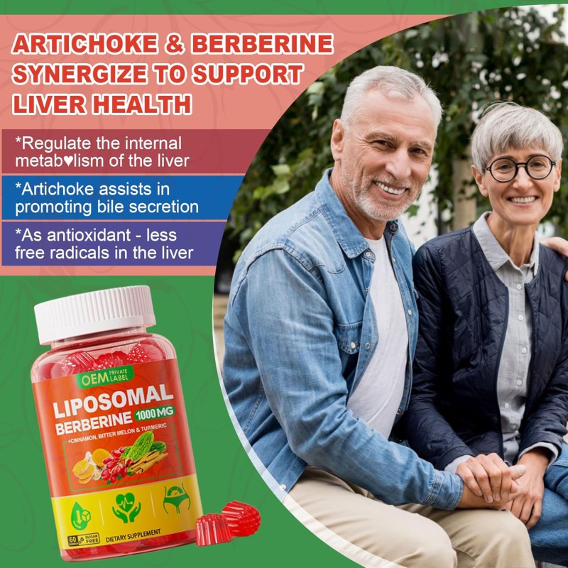 Liposomal Berberine Gummies with Ceylon Cinnamon & Bitter Melon - Advanced Glucose Metabolism Support & AMPK Activator