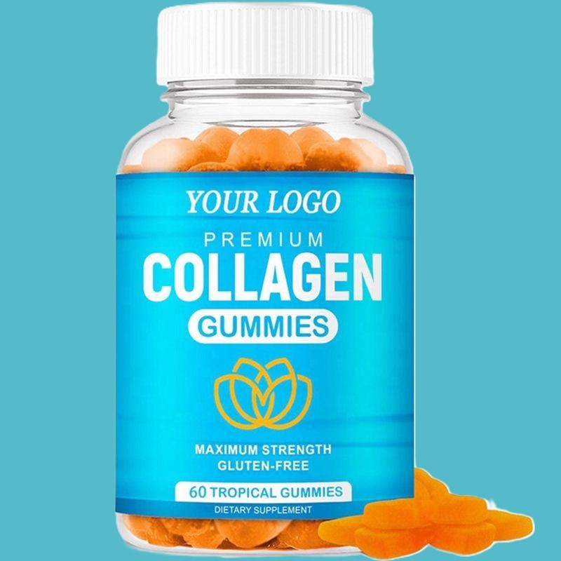 Premium Collagen Gummies Custom Formula for Hair Skin Nails Support + Biotin Vitamins 60 Count Halal Gluten-Free Candy
