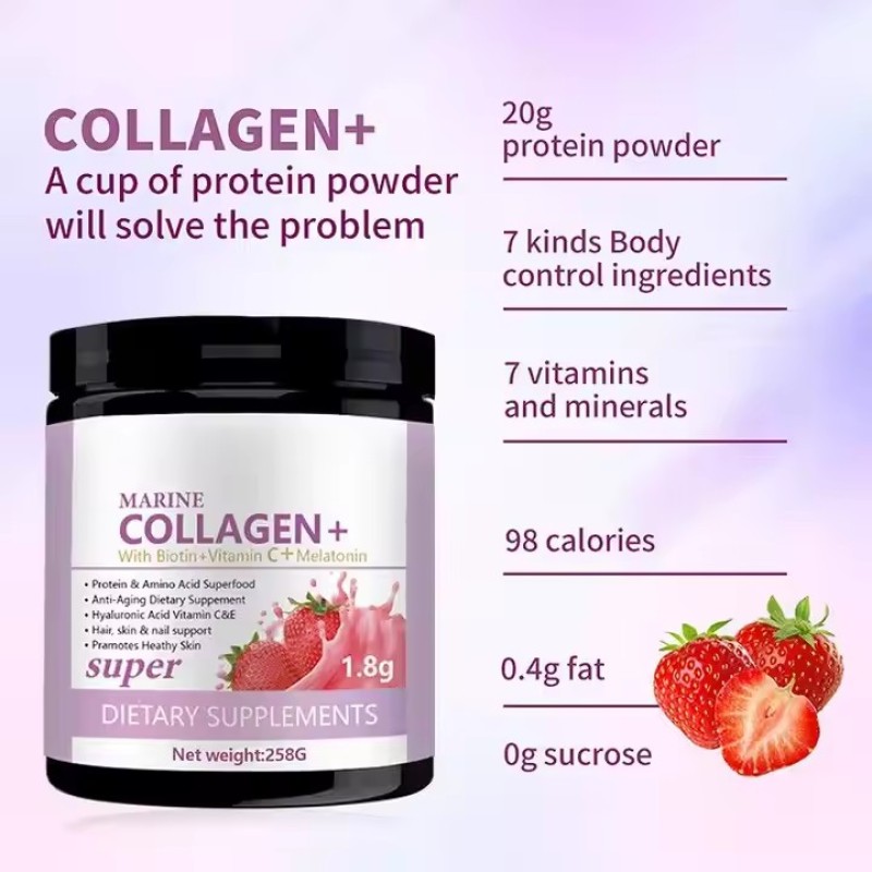 Skin Whitening Brightening Collagen Powder Hyaluronic Acid Vitamin C Skin Hair Nail Support Best Collagen Powder